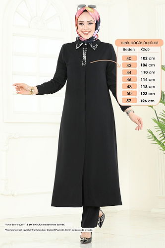 moda selvim طقم أسود PL9144 - Thumbnail