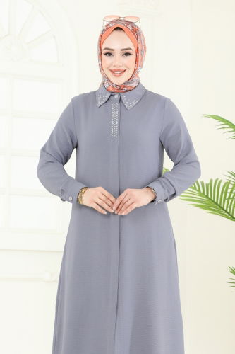 moda selvim طقم رمادي PL9144 - Thumbnail