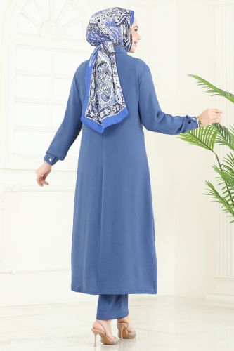 moda selvim طقم ازرق PL9144 - Thumbnail