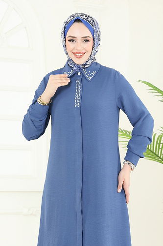 moda selvim طقم ازرق PL9144 - Thumbnail