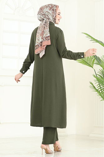 moda selvim طقم اخضر عفني PL9144 - Thumbnail