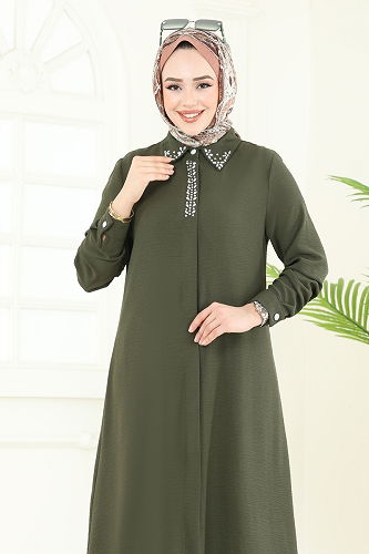 moda selvim طقم اخضر عفني PL9144 - Thumbnail