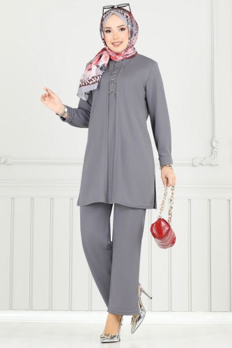 P.L. - طقم رمادي غامق PL9146