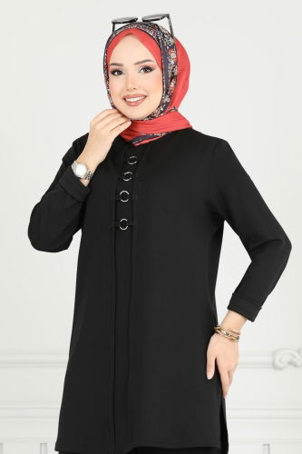 moda selvim طقم أسود PL9146 - Thumbnail