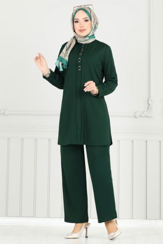 moda selvim طقم زيتي PL9146 - Thumbnail