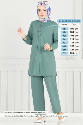 moda selvim Combined PL9146 Mint - Thumbnail