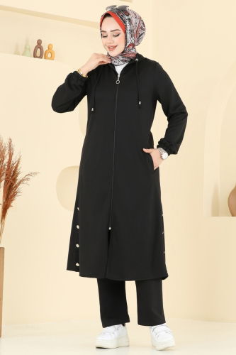 moda selvim طقم أسود PL9147 - Thumbnail