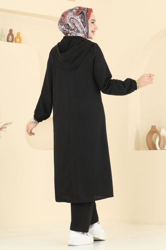 moda selvim طقم أسود PL9147 - Thumbnail