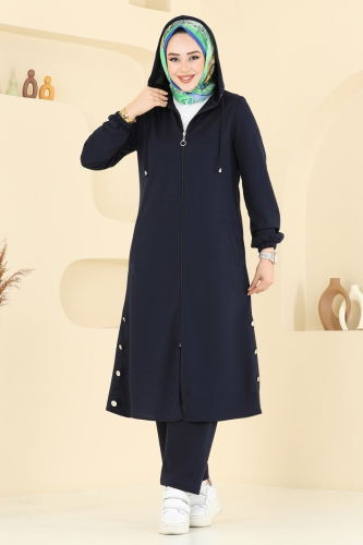 moda selvim طقم كحلي PL9147 - Thumbnail