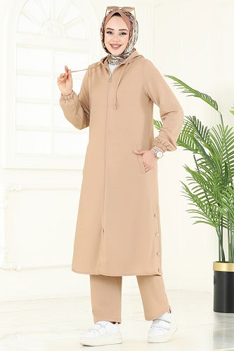 moda selvim طقم بيج PL9147 - Thumbnail