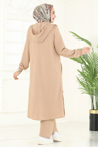 moda selvim طقم بيج PL9147 - Thumbnail