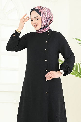 moda selvim طقم أسود PL9149 - Thumbnail