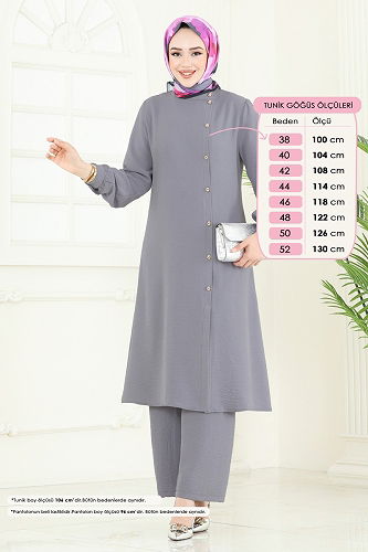 moda selvim Combined PL9149 Gray - Thumbnail