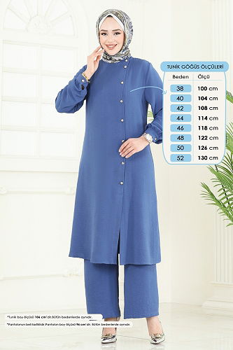 moda selvim طقم ازرق PL9149 - Thumbnail