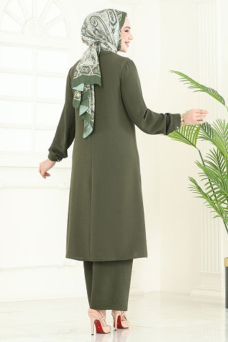 moda selvim طقم اخضر عفني PL9149 - Thumbnail