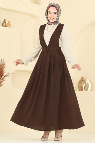 moda selvim طقم بني PL9152 - Thumbnail