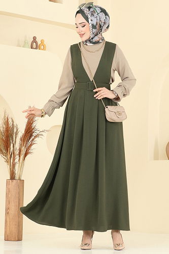 moda selvim طقم اخضر عفني PL9152 - Thumbnail