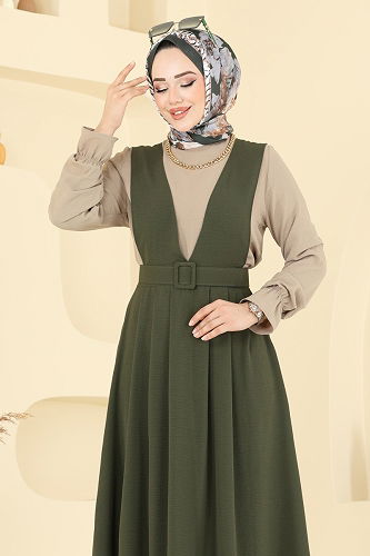 moda selvim طقم اخضر عفني PL9152 - Thumbnail