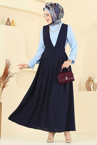 moda selvim طقم كحلي فاتح PL9152 - Thumbnail