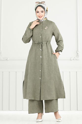 moda selvim Combined PL9154 Almond Green - Thumbnail