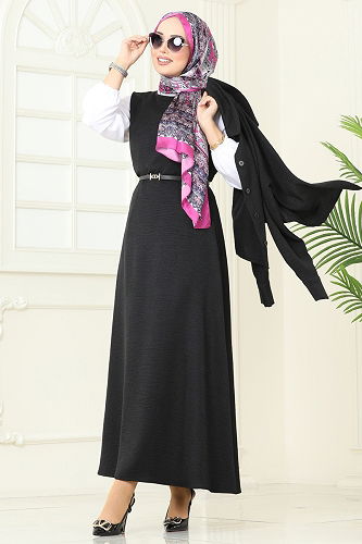 moda selvim طقم أسود PL9157 - Thumbnail