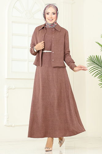 moda selvim Combined PL9157 Brown - Thumbnail