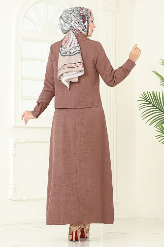 moda selvim Combined PL9157 Brown - Thumbnail