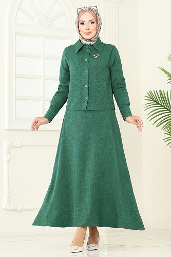 moda selvim طقم زيتي PL9157 - Thumbnail