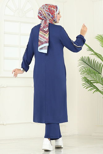 moda selvim طقم ازرق PL9164 - Thumbnail