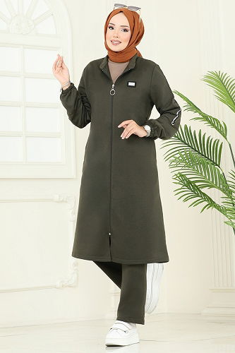 moda selvim طقم اخضر عفني PL9164 - Thumbnail