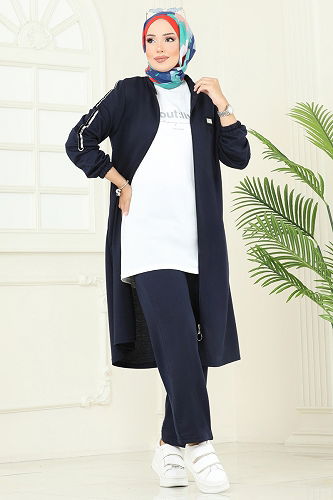 moda selvim Combined PL9164 Navy Blue - Thumbnail