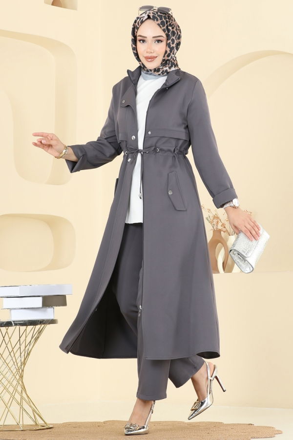 Modaselvim Hijab Combinations Combined PL9168 Anthracite