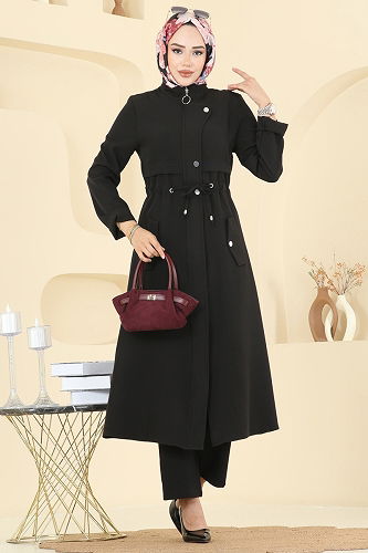 moda selvim طقم أسود PL9168 - Thumbnail