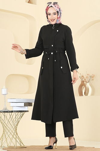 moda selvim طقم أسود PL9168 - Thumbnail