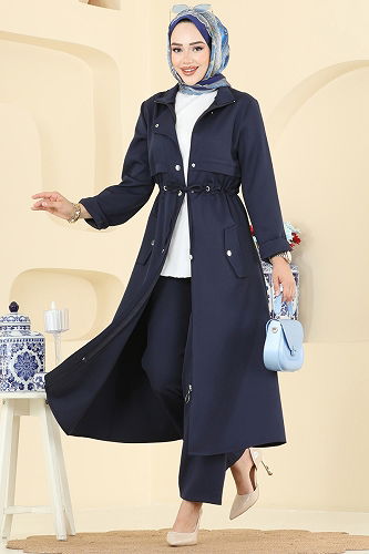 moda selvim طقم كحلي PL9168 - Thumbnail