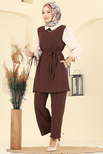 moda selvim Combined PL9172 Brown - Thumbnail