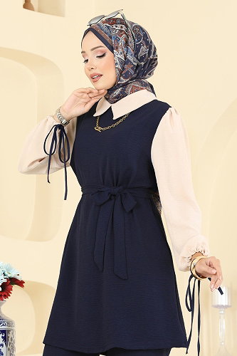 moda selvim Combined PL9172 Light Navy Blue - Thumbnail