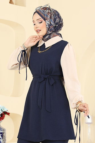 moda selvim طقم كحلي PL9172 - Thumbnail