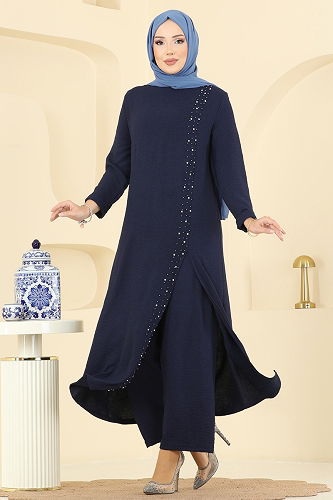 moda selvim طقم كحلي PL9175 - Thumbnail