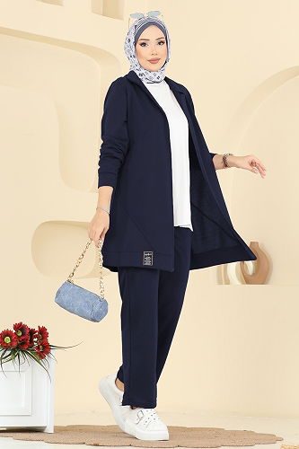 moda selvim طقم كحلي PL9176 - Thumbnail