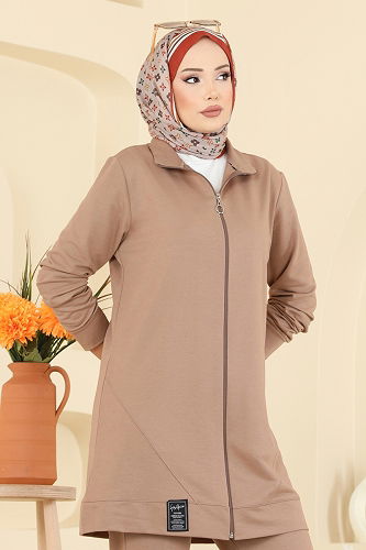 moda selvim طقم بيج PL9176 - Thumbnail