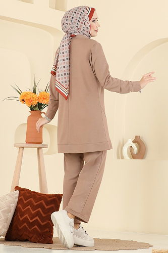 moda selvim طقم بيج PL9176 - Thumbnail