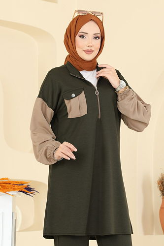 moda selvim طقم اخضر عفني PL9180 - Thumbnail
