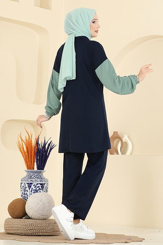 moda selvim طقم كحلي PL9180 - Thumbnail