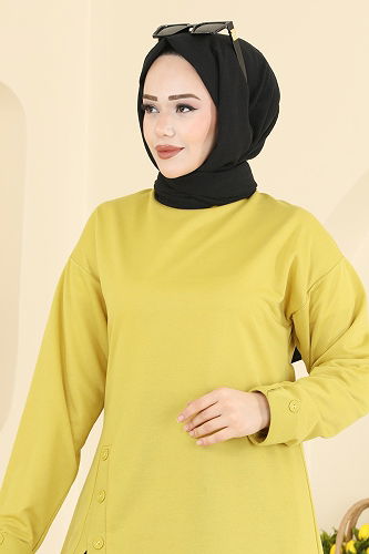 moda selvim طقم فسفوري & أسود PL9181 - Thumbnail