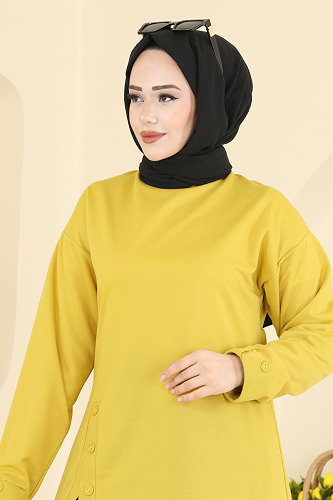 moda selvim طقم فسفوري & أسود PL9181 - Thumbnail