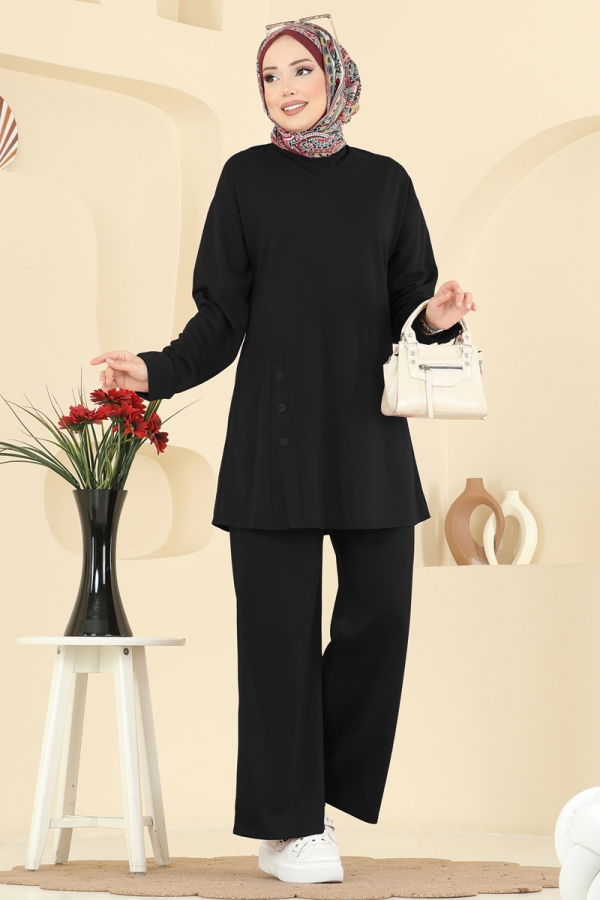 Modaselvim الاطقم طقم أسود PL9181