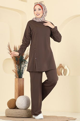 moda selvim Combined PL9181 Brown - Thumbnail
