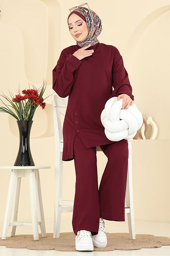 moda selvim Combined PL9181 Burgundy - Thumbnail