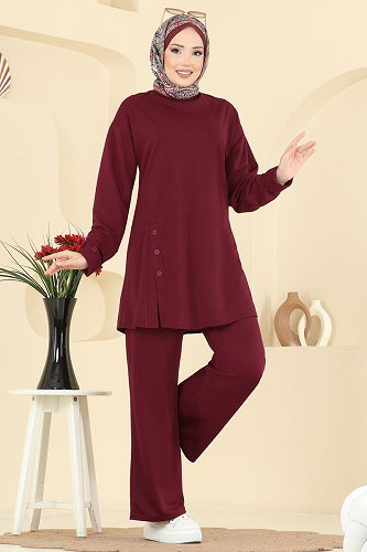 moda selvim Combined PL9181 Burgundy - Thumbnail